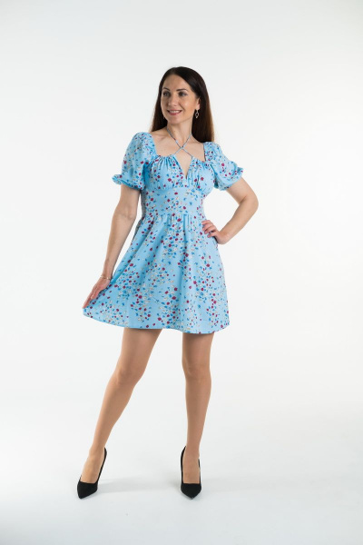 Платье Амирис 107 голубой - фото 1