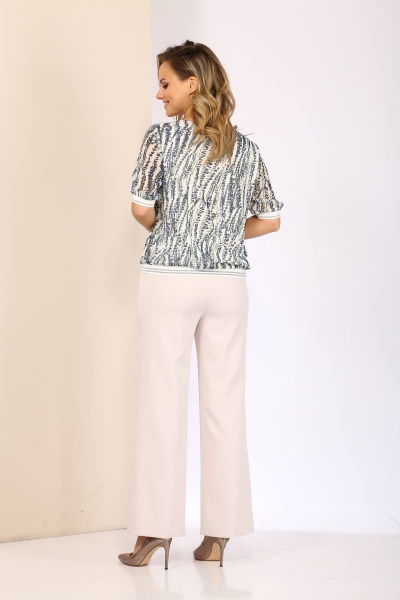 Блуза, брюки Karina deLux M-1027 молочный - фото 4