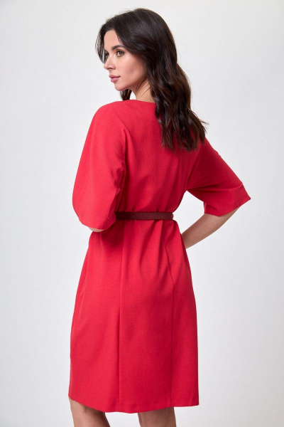 Платье Anelli 351 красный - фото 4
