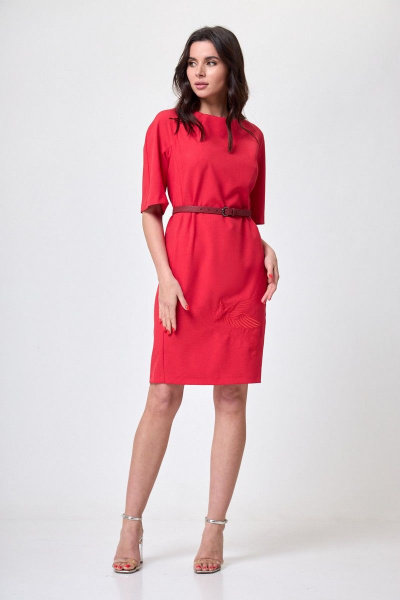 Платье Anelli 351 красный - фото 1