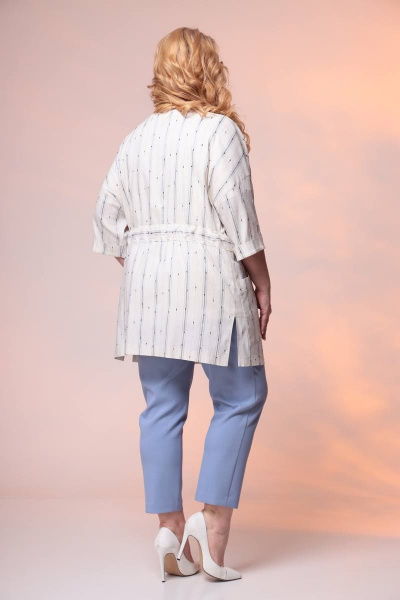 Блуза, брюки, жакет Romanovich Style 3-2377 беж/голубой - фото 3