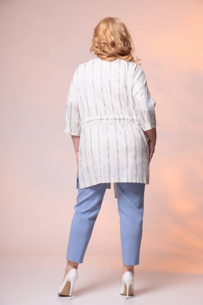 Блуза, брюки, жакет Romanovich Style 3-2377 беж/голубой - фото 4