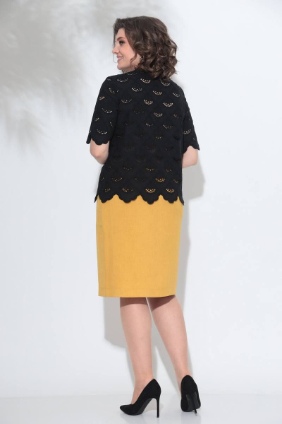 Блуза, юбка Romanovich Style 2-2348 черный/горчица - фото 2