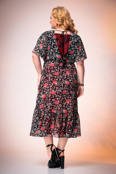 Платье Romanovich Style 1-2372 черный/красный - фото 3