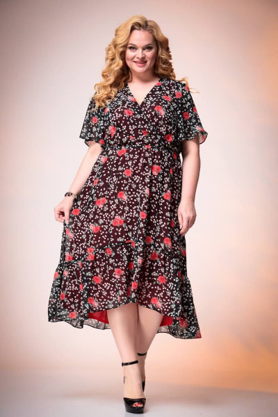 Платье Romanovich Style 1-2372 черный/красный - фото 1