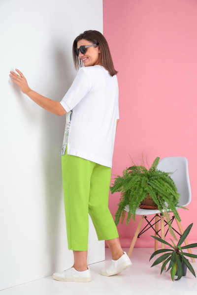 Блуза, брюки Ивелта плюс 2963 оливково-зелёный - фото 3