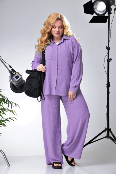 Блуза, брюки Anastasia 799 лаванда - фото 2