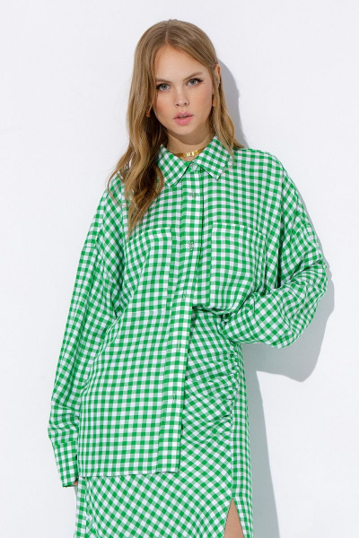 Рубашка, юбка PiRS 4006 зеленый - фото 10