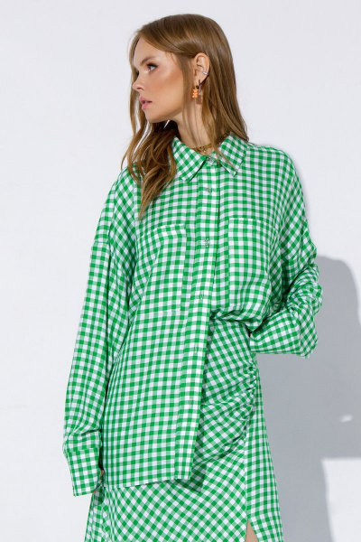 Рубашка, юбка PiRS 4006 зеленый - фото 9