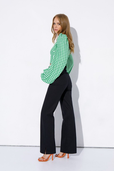 Блуза, брюки PiRS 4017 зеленый+черный - фото 3