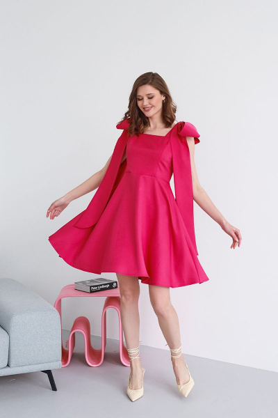 Платье AURA of the day 3085 ярко-розовый - фото 1