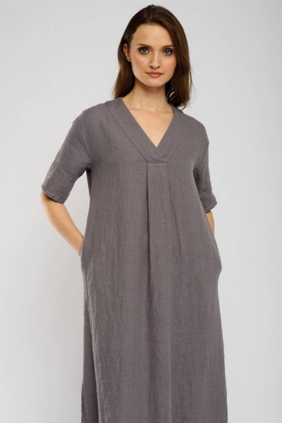 Платье Ружана 484-2 серый - фото 3