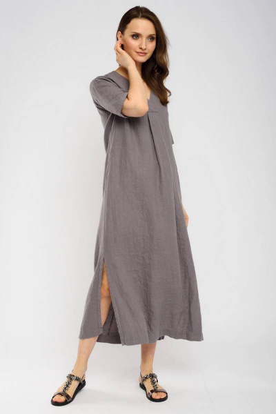 Платье Ружана 484-2 серый - фото 1