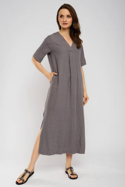 Платье Ружана 484-2 серый - фото 4