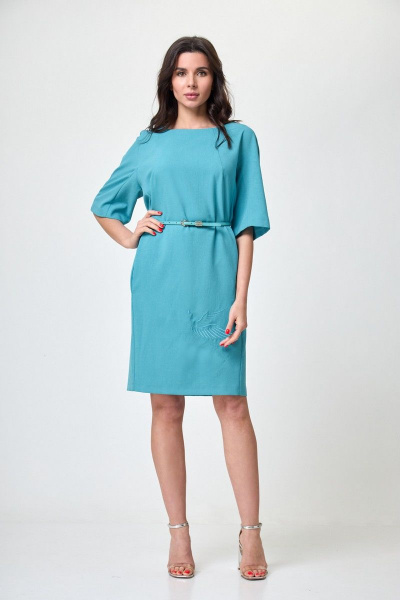 Платье Anelli 351 светло-голубой - фото 1