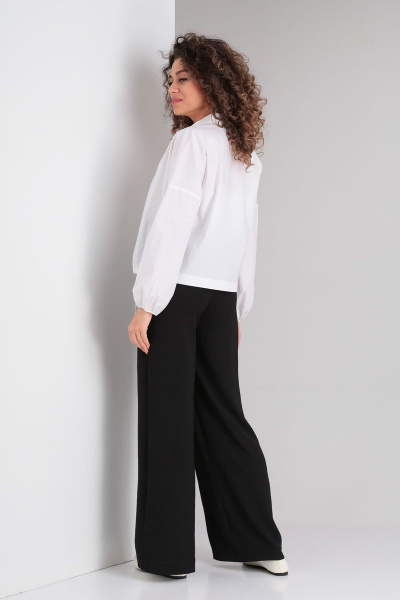Блуза, брюки DOGGI 2827/1 белый+черный - фото 5