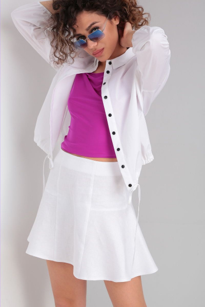 Блуза, юбка DOGGI 1617 белый - фото 3