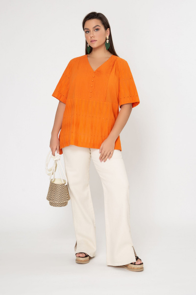 Блуза Elema 2К-11981-1-164 оранжевый - фото 1