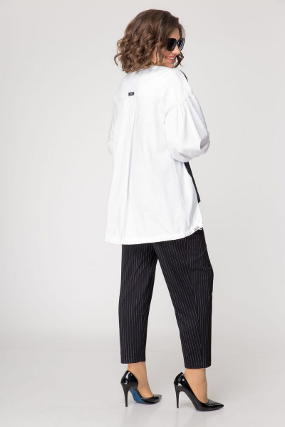 Блуза, брюки EVA GRANT 101 черный/белый - фото 5