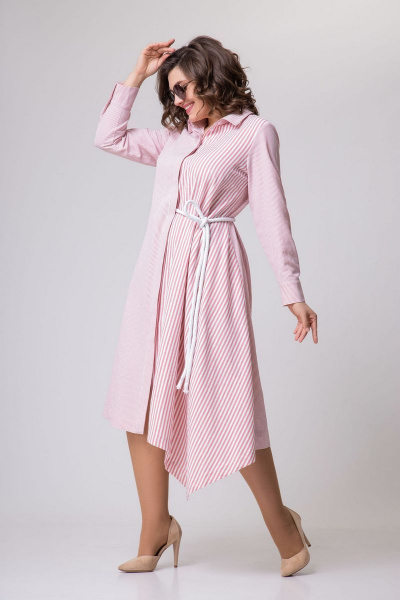 Платье EVA GRANT 158 розовая_полоска - фото 4
