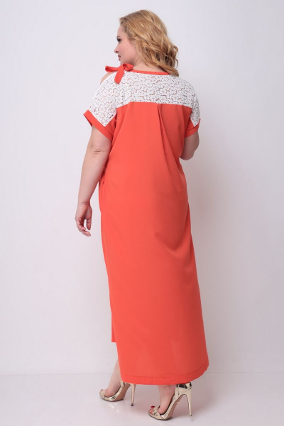 Платье Michel chic 2063 оранжевый - фото 6