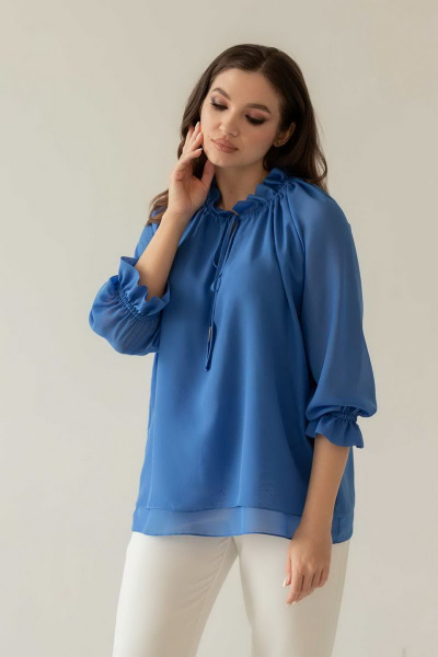 Блуза Mislana 791 синий - фото 3