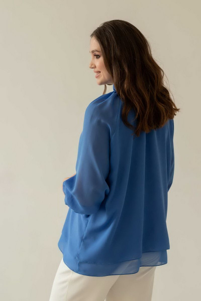 Блуза Mislana 791 синий - фото 2