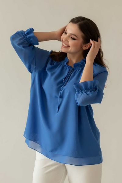 Блуза Mislana 791 синий - фото 1