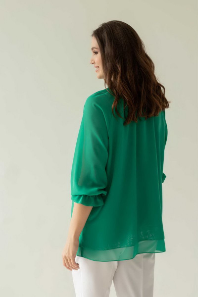 Блуза Mislana 791 зеленый - фото 4