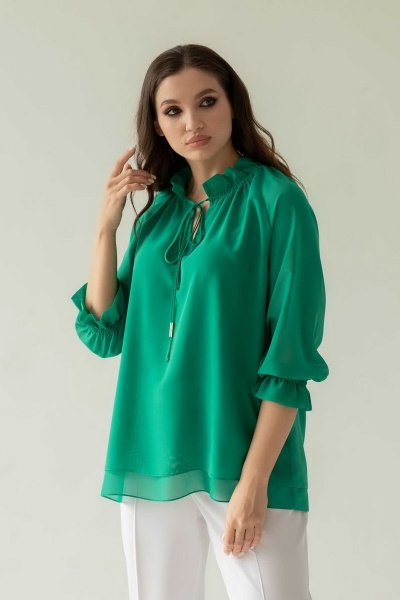 Блуза Mislana 791 зеленый - фото 1