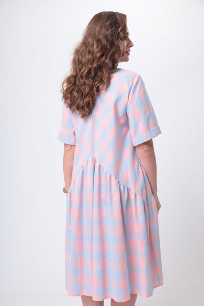 Платье ANASTASIA MAK 1032 розово-голубой - фото 5
