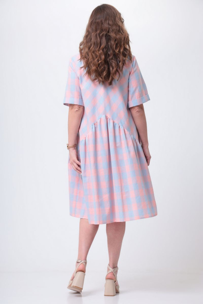 Платье ANASTASIA MAK 1032 розово-голубой - фото 6