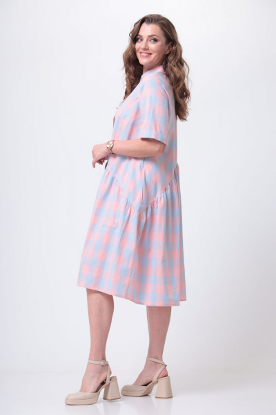 Платье ANASTASIA MAK 1032 розово-голубой - фото 2