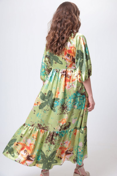 Платье ANASTASIA MAK 1029 оливка_мультиколор - фото 4