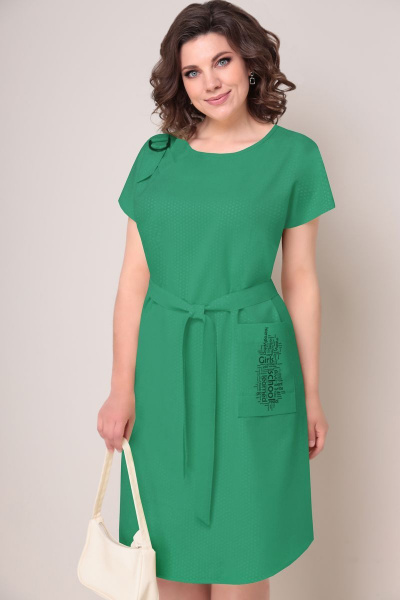Платье VOLNA 1246 зеленый - фото 2