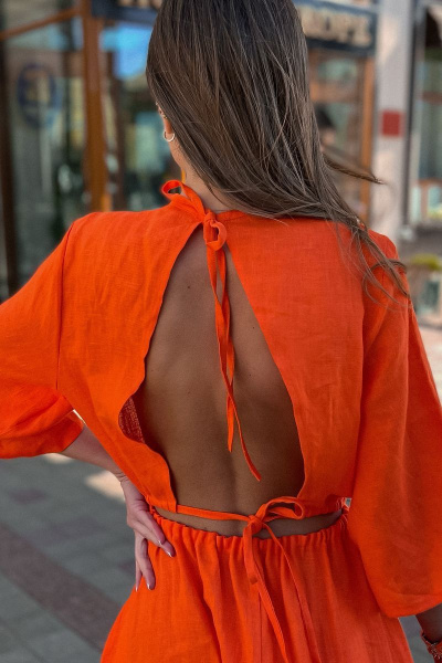 Платье Pavlova 146 оранжевый - фото 5