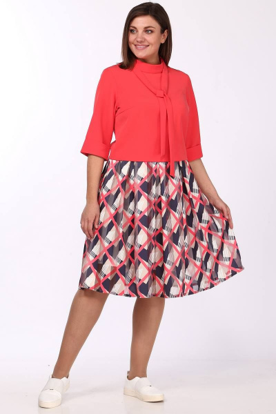 Жакет, юбка Lady Style Classic 1027 красные_тона - фото 1
