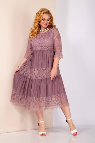 Платье Shetti 4021 пепельно-розовый - фото 2