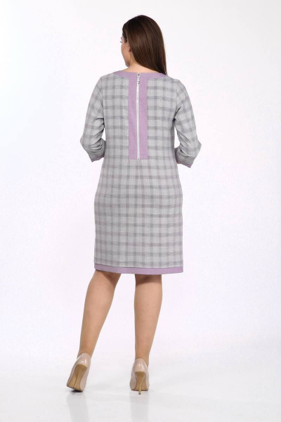 Платье Lady Style Classic 1427/8 серый_с_розовым - фото 2