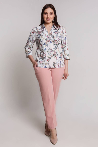 Блуза, брюки, жилет Art Oliya 56 розовый - фото 6