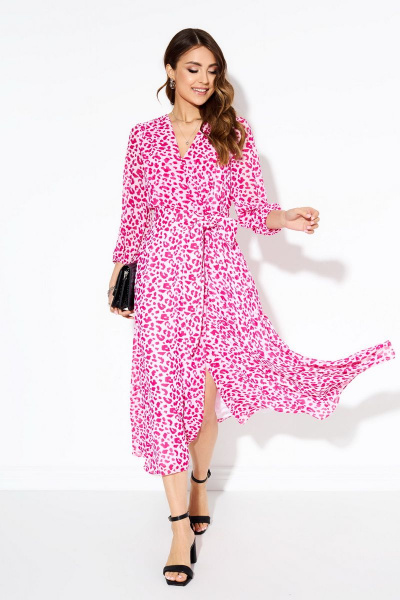 Платье TEZA 3798 ярко-розовый - фото 1