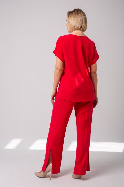 Блуза, брюки АСВ 1276.2 красно-коралловый - фото 3