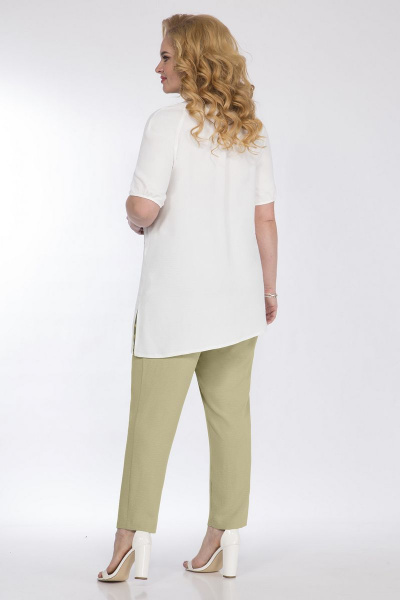 Блуза, брюки Matini 1.1504 белый/зелень - фото 3