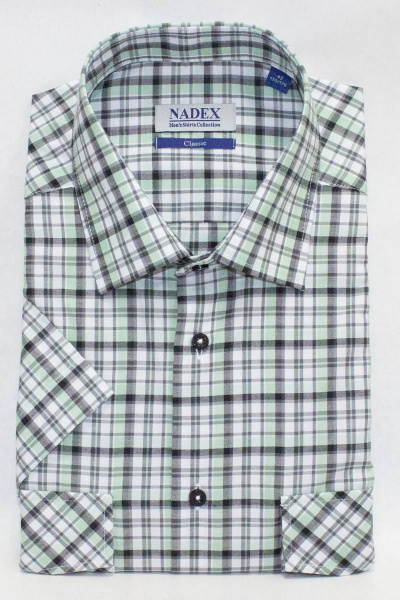 Рубашка Nadex 01-048323/404_170 салатово-черный - фото 1