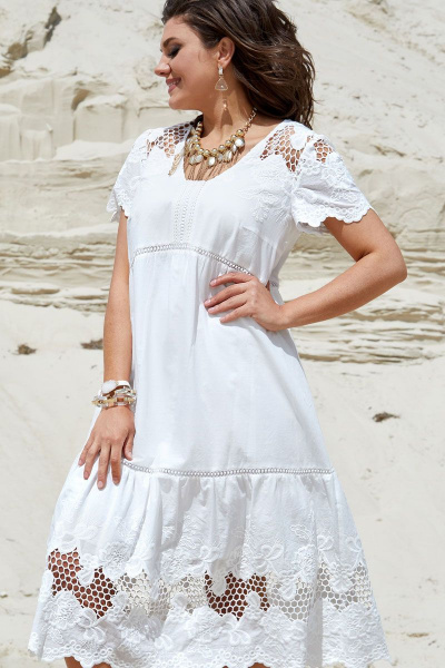 Платье Vittoria Queen 16433 белый - фото 4