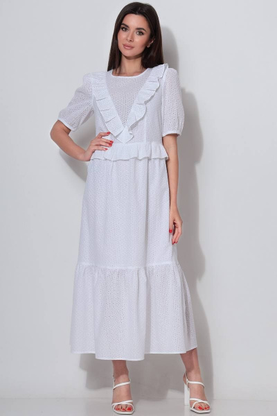 Платье LeNata 11283 белый - фото 1