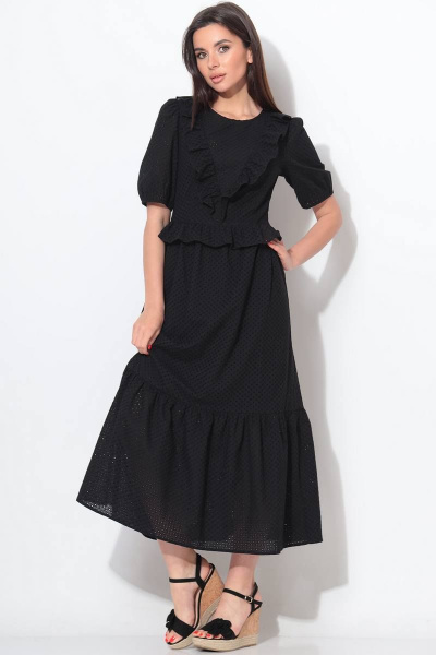 Платье LeNata 11283 черный - фото 2