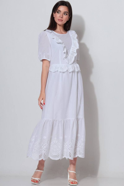 Платье LeNata 12283 белый - фото 1