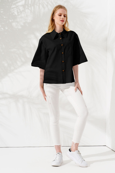 Блуза Панда 97840w черный - фото 1