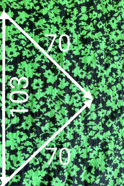 Косынка Дорофея 614К зеленый,черный - фото 3